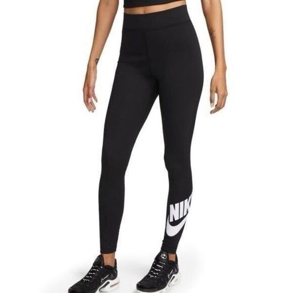 Nike Sportswear Classics High-Waisted Graphic Leggings-Size XS - Picture 1 of 8